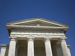 Pediment and frieze.