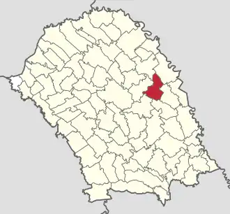 Location in Botoșani County