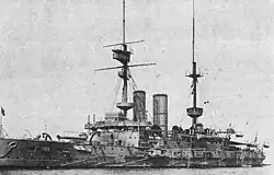 HMS&nbsp;Irresistible&nbsp;(1898), drifted and sank in the Bay of Morto.