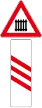 A36-5 Advanced warning for a approaching railway crossing with barriers (left side)