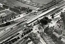 Aerial photo of Meppel station; October 1, 1947