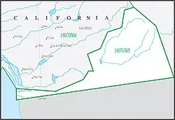 USGS hydrologic unit 18070305 boundary map