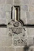 Exterior carvings and sundial on St. Stephen's Church