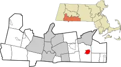 Location in Hampden County in Massachusetts