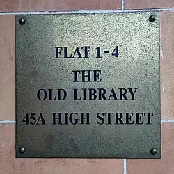 The plaque.