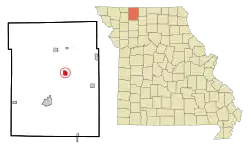 Location of Ridgeway, Missouri
