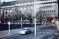 Haus der Schweiz&nbsp;[de], Unter der Linden at FriedrichStrasse, East Berlin, February 1975