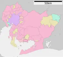 Location of Hazu in Aichi Prefecture