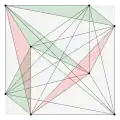 8 points in a square, 5 of 12 minimal triangles shaded[d] ('"`UNIQ--postMath-0000003B-QINU`"')