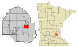 Location of Golden Valley, Minnesota