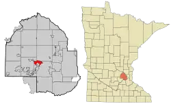 Location of Wayzata within Hennepin County, Minnesota