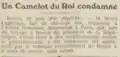 Henri Lagrange sentenced to six months in prison on 29 June 1911.