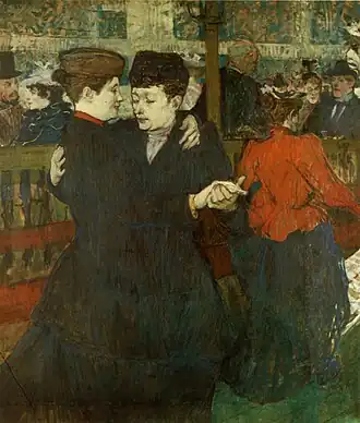 Henri de Toulouse-Lautrec, At the Moulin Rouge: Two Women Waltzing, 1892