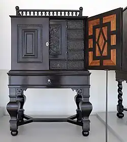 An ebony cabinet by Herman Doomer, collection Boijmans Van Beuningen Museum, Rotterdam.