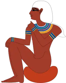 Hery-Maat, a god depicted wearing a khat in the tomb of Khaemwaset (QV44) and the tomb of Tyti (QV52)[8]