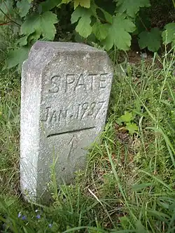 High Water Level marker by the Dee Recording the level reached by floodwater in the spate of January 1937.
