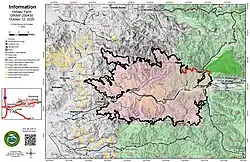 Map of the Holiday Farm Fire as of October 12, 2020