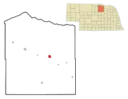 Location of O'Neill, Nebraska