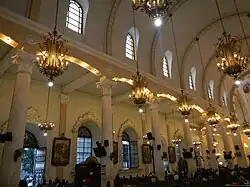 Side aisle and clerestories