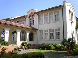 Walkway to Beckwith Hall, 1920s
