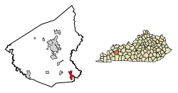 Location of White Plains in Hopkins County, Kentucky.