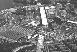 Construction underway at Kungsholmen in 1968
