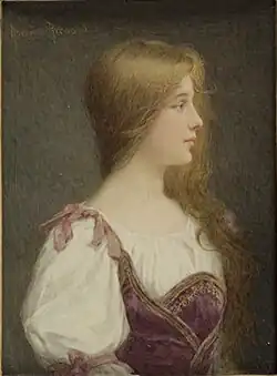 Side portrait of a young blond lady, Musée du Louvre