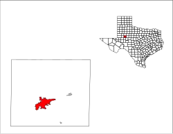 Location of Big Spring in Howard County, Texas