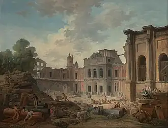 Demolition of the Château of Meudon (1806), 113.3 x 146.8&nbsp;cm., Getty Museum