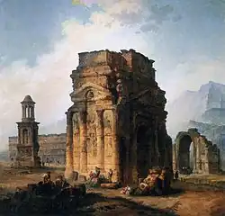 The Arc de Triomphe and the Theater in Orange (L'Arc de triomphe et le Théâtre d'Orange), 242 × 242 cm