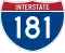 Interstate 181 marker