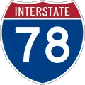 Interstate 78 marker