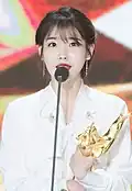 IU after winning Digital Daesang