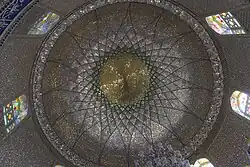 Mirror-work inside the shrine