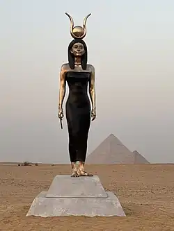 In The Likeness of the Goddess Hathor during the “Forever is Now” exhibition in Egypt 2023