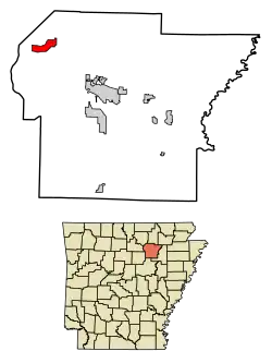 Location of Cushman in Independence County, Arkansas.