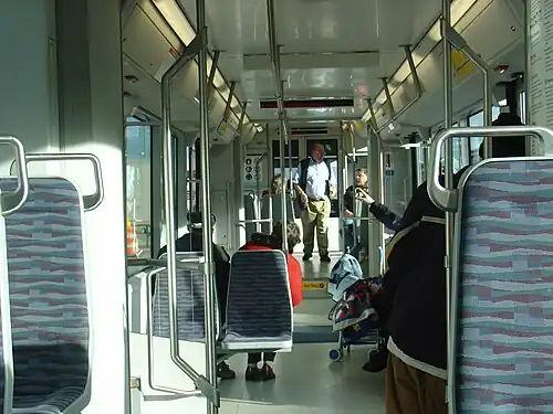 Interior of a Tacoma Link tram