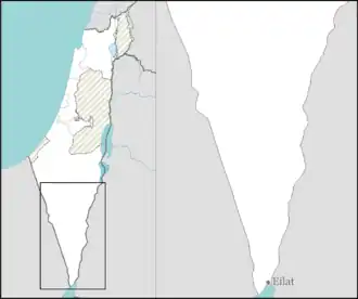 Location of Timna Valley in Israel