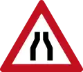 Road narrows ahead