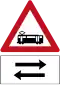 Tram crossing ahead
