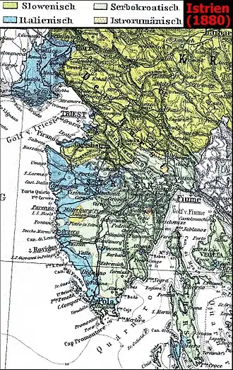 The Trieste-Pula railway was deep in &nbsp;&nbsp;ethnically Croat territory