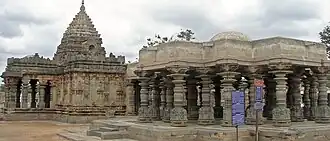 Mahadeva Temple at Itagi, Koppal district in Karnataka, also called Devalaya Chakravarti,[94][95] 1112 CE, an example of dravida articulation with a nagara superstructure.
