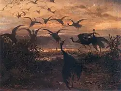 Józef Chełmoński, Departing Cranes (1871). National Museum in Kraków