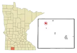 Location of Heron Lake, Minnesota