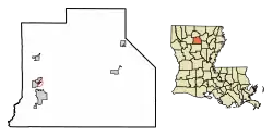 Location of East Hodge in Jackson Parish, Louisiana
