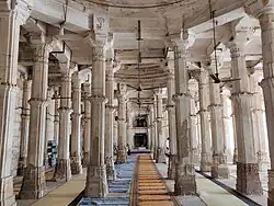 The Friday Mosque of Ahmedabad (1423), which prominently combines Islamic and indigenous Indian architectural forms[278]