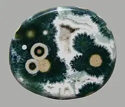 Orbicular "ocean jasper", 5&nbsp;cm (2.0&nbsp;in), Analalava District, Madagascar