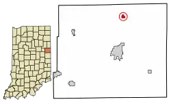 Location of Bryant in Jay County, Indiana.