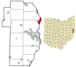 Location of Toronto in Jefferson County, Ohio