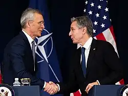 Stoltenberg with US Secretary of State Antony Blinken in Washington, D.C., 29 January 2024